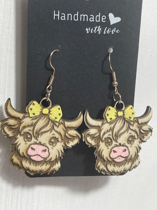 The Absolute Cutest Highland Cow Earrings