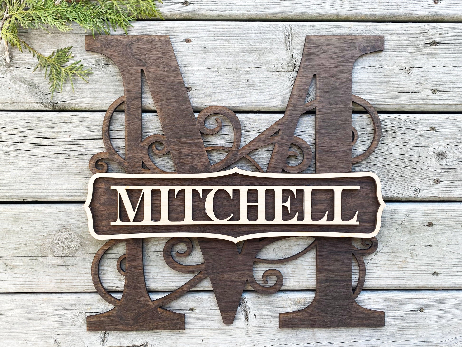 Monogram Welcome Sign-Customizable - Live Loud Creations