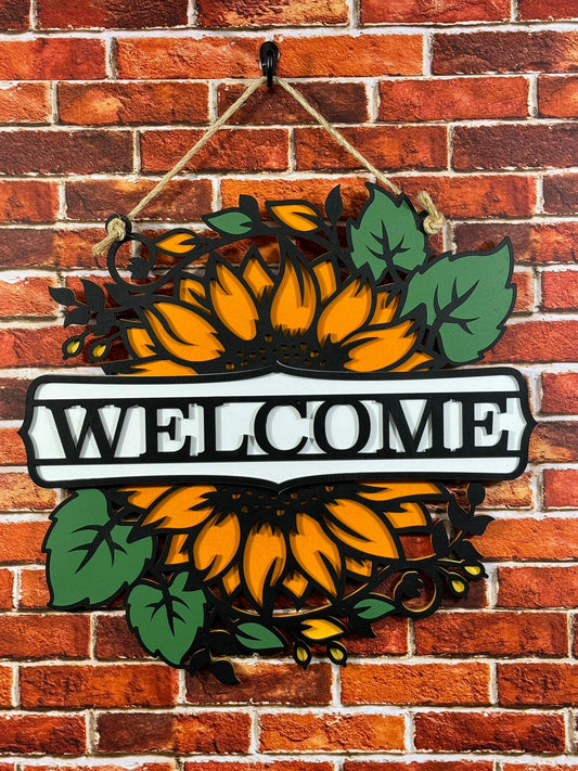 Sunflower Welcome Sign