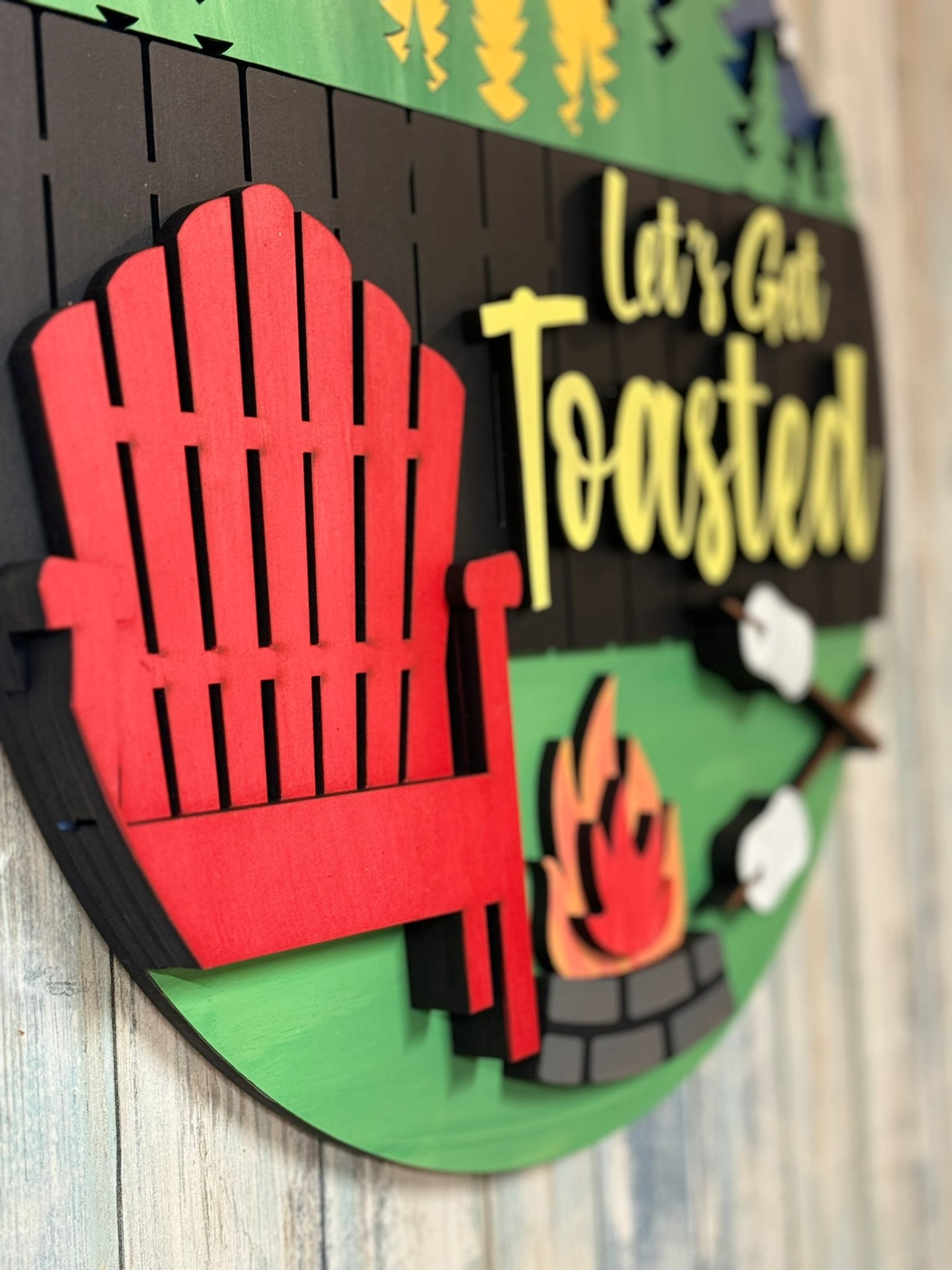 Let's Get Toasted 16" Door Sign