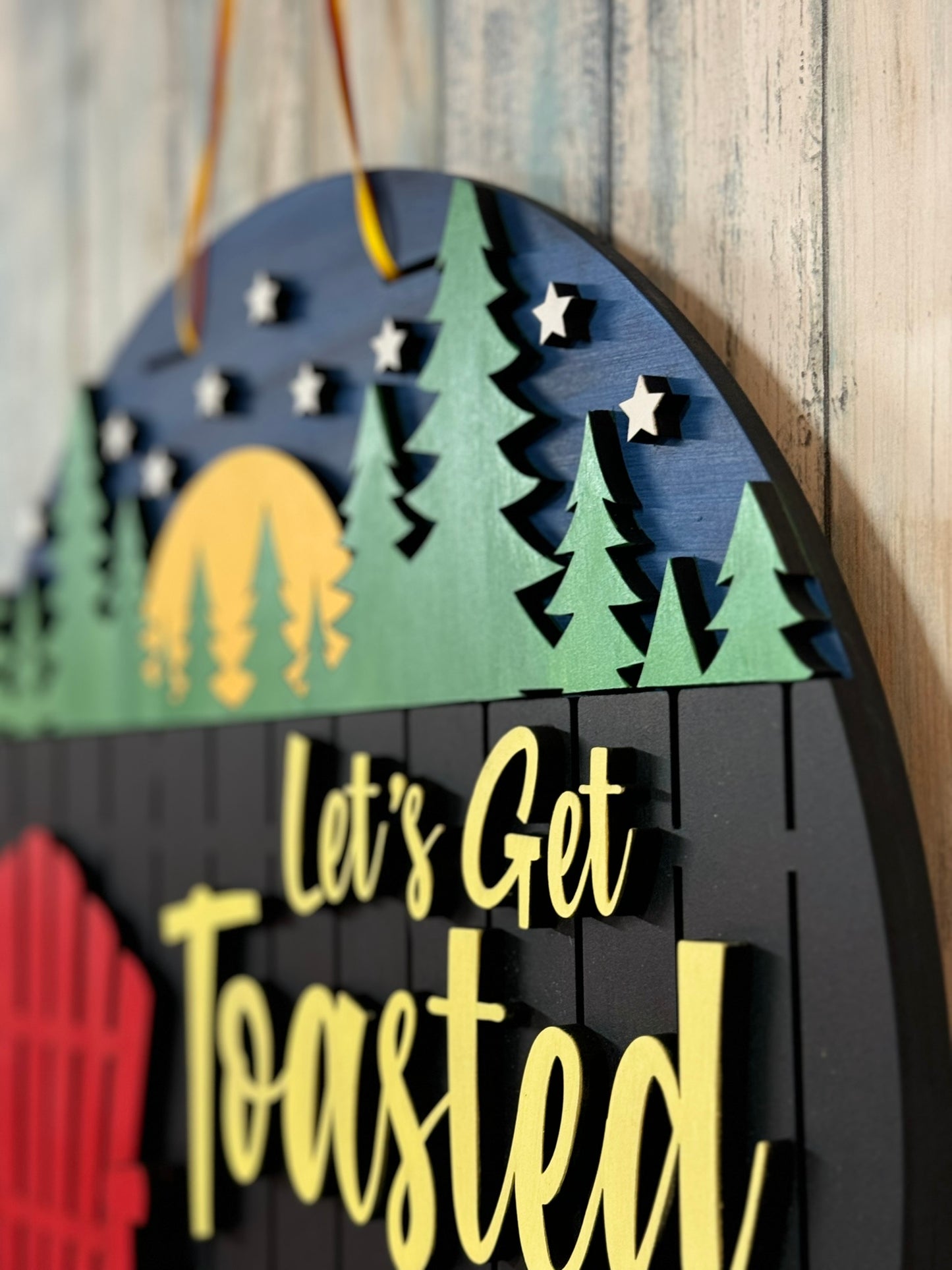 Let's Get Toasted 16" Door Sign