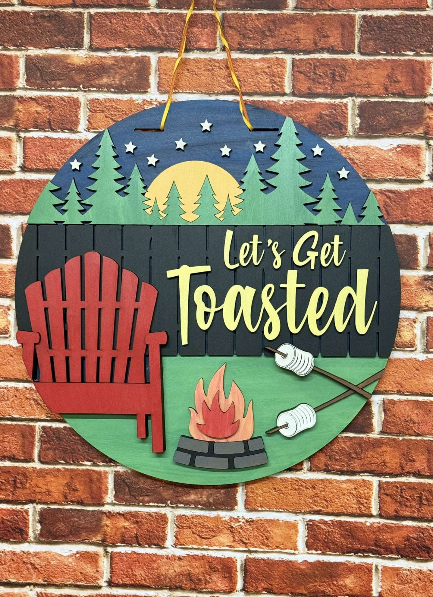 Let's Get Toasted 16" Door Sign