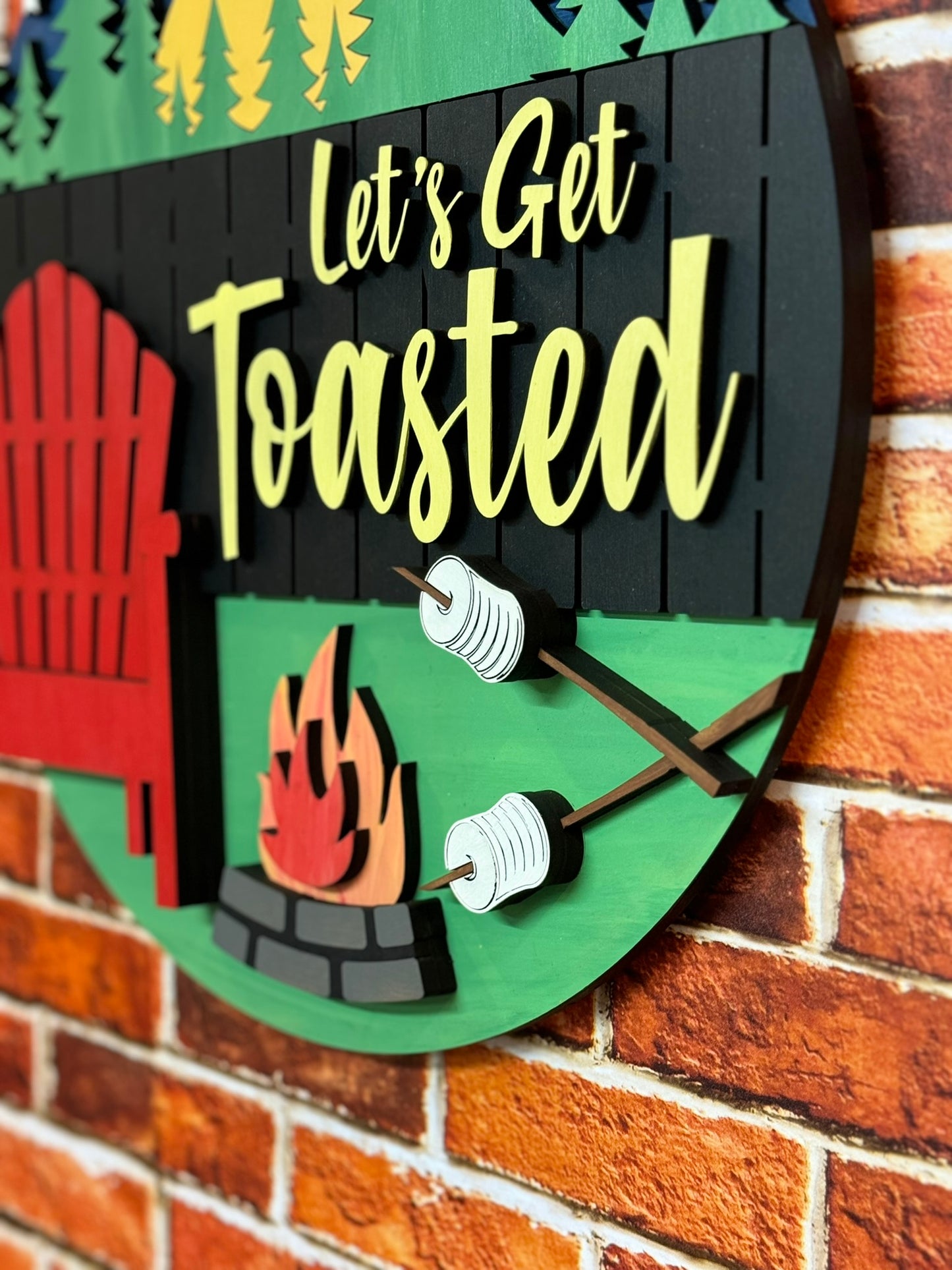 Let's Get Toasted 16" Door Sign