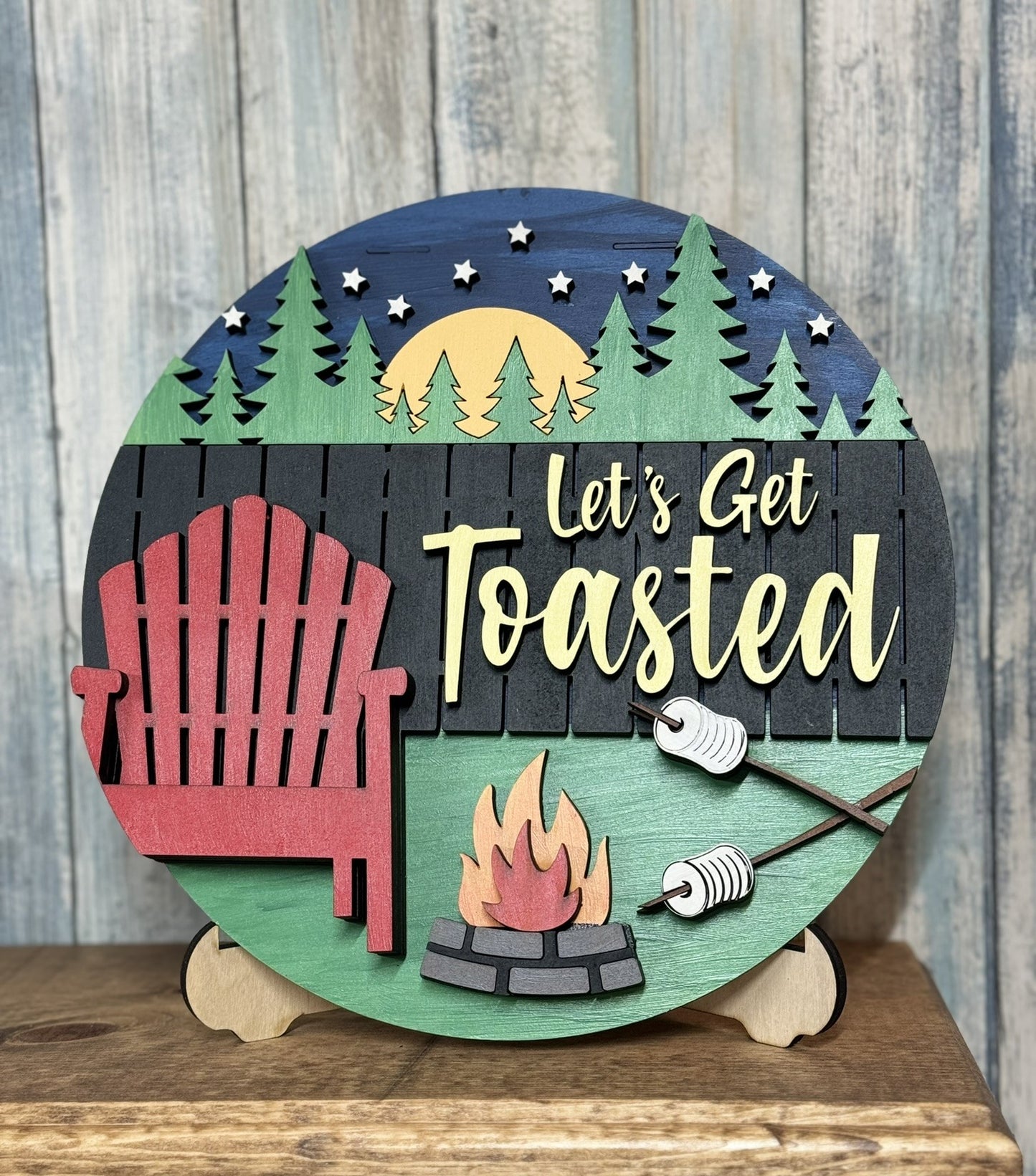 Let's Get Toasted 16" Door Sign