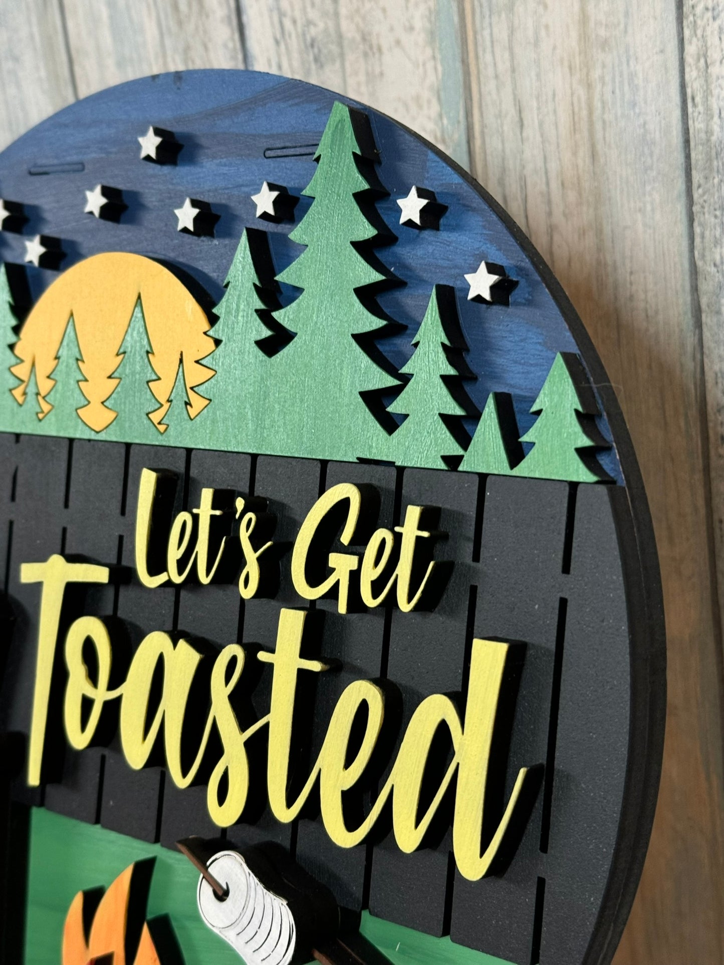 Let's Get Toasted 16" Door Sign