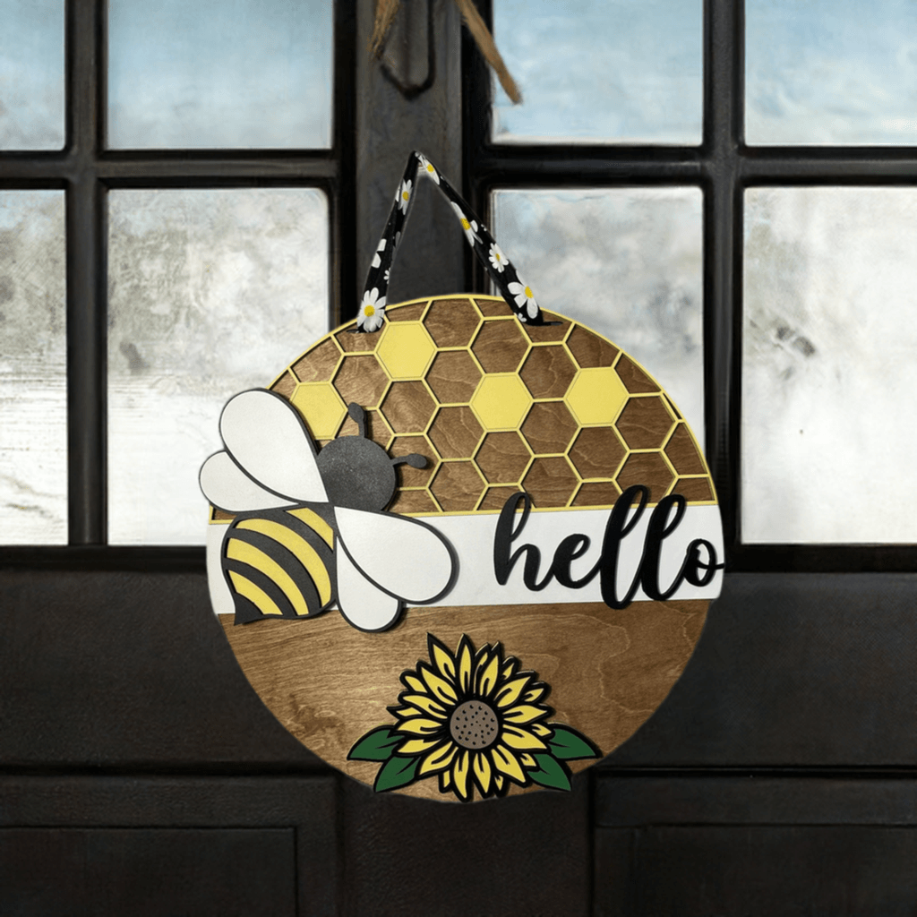 Bee Hello sign - Live Loud Creations